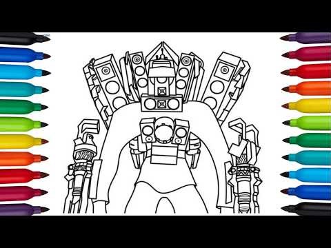Skibidi Toilet TITAN SPEAKERMAN BOSS Coloring Pages | How to color Titan Speakerman | NCS Music #877