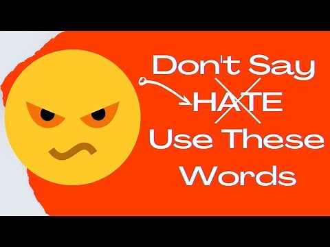 Learn English l Don't say HATE l Use these Words Instead