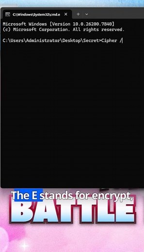 Secret windows command that encrypt and decrypt file #windowstips #encryption #windows10 #microsoft