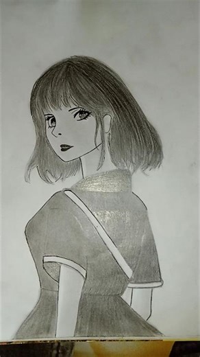 Girl drawing. 374K #viral #drawing #anime #likes #art #animevanam