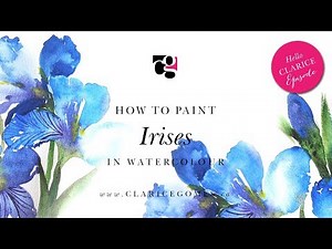 How to Paint Loose Irises in Watercolour - Hello Clarice Tutorials