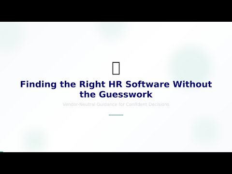 Finding the Right HR Software Without the Guesswork | PRS Consultancy