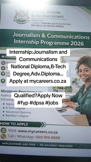 Internship:Journalism and Communications #fyp #DPSA #jobs