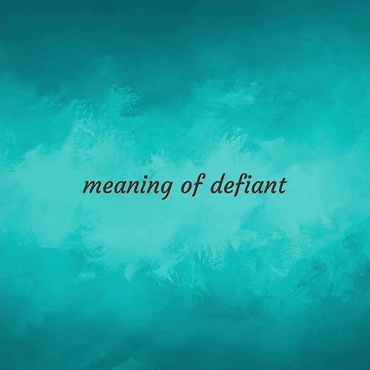Defiant | meaning of Defiant