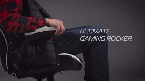 Respawn 800 Swivel Rocker Gaming Chair - Ergonomic Floor Gaming Seat with Lumbar Support, Flip Up Armrest, High Back, Pedestal Base, Comfortable No Wheels Console Video Game Rocker Chair - Gray