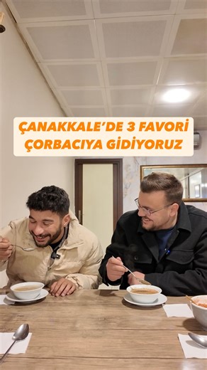 Burak Gür on Instagram: "Çanakkale’de sabah şöyle güzel bir çorba içebileceğimiz 3 yer önerisi yok mu?” diyorsanız, doğru yerdesiniz. Bu videoda Çanakkale’nin 3 farklı noktasında, 3 farklı çorbacısını deneyimliyoruz 🥣 Elbette Çanakkale’de birbirinden lezzetli birçok çorbacı var; ancak biz en son gittiğimiz ve sadece çorba üzerine hizmet veren bu 3 mekânı sizlerle paylaşmak istedik. Baştan belirtelim: Herhangi bir reklam veya iş birliği yok. Tamamen doğaçlama, kendi damak zevkimize göre gidiyor,