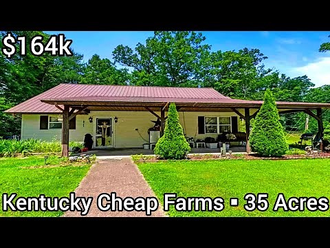 Kentucky Farmhouse For Sale | $164k | 35 Acres | Kentucky Land For Sale | Kentucky Home With Land