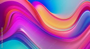 A colorful, wavy line with a blue background. The line is made up of many different colors, including red, yellow, and green. The colors are arranged in a way that creates a sense of movement