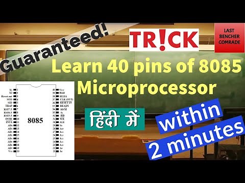 Learn 40 pins of 8085 Microprocessor in 2 minutes | Shortcut to learn pins of 8085 | ECE | CSE