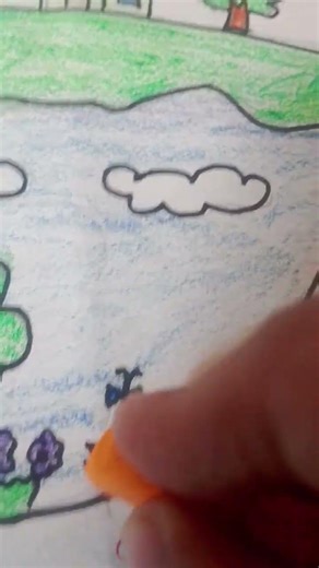 easy imaginary world daytime drawing #drawing for beginners #imaginary art