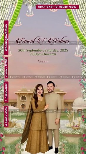 Luxury Wedding Invitation Video Design | Easy to Edit Template