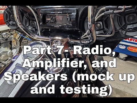 Harley Road King Batwing Fairing Installation Video- Part 7- Sound System (mock up and testing)