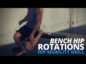 Drill to Strengthen and Mobilize Hip Rotator Muscles: Bench Hip Rotations
