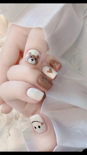 1K views | Adorable bear nails that steal every glance ✨ #BearNails #CuteNails #NailArt #NailDesign #NailInspo #KBeautyNails | Stylish Nail Art Designs | Facebook