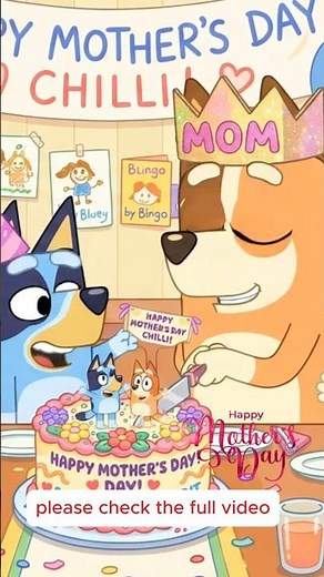 Bluey and Bingo celebrates Mother's day Bluey Reanimated video #bluey #youtubeshorts #blueyanimation