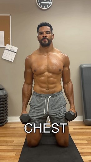 Clay | Functional Strength Coach & Quick workouts | Pump up your chest with nothing but dumbbells and a bit of floor space! Do 10 reps of each exercise then finish with a burnout of... | Instagram