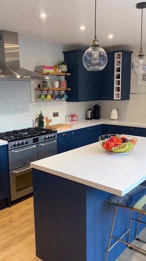 Indigo Blue Shaker Kitchen Design Inspiration