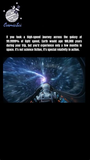 Time Dilation At 99.9999% Light Speed | Special Relativity Explained #cosmos #shorts #shortsfeed
