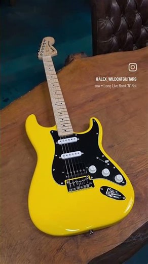fender Squier FSR Affinity Stratocaster HSS Graffiti Yellow