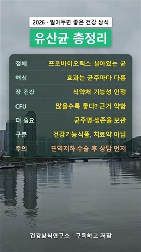 유산균 총정리 | 균주·CFU·효능·주의 제대로 알기 (프로바이오틱스)