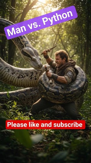 Man 👨 🧍‍♀️ vs. Python 🐍 | Battle for Survival | shorts |