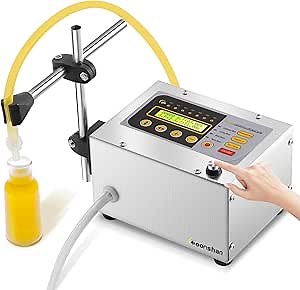 Liquid Filling Machine 2-118 Oz Bottle Filler Machine with Anti-Dripping Nozzle Diaphragm Pump Digital Control for Cosmetic Water, Wine, Makeup Remover GFK-160A