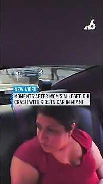 New video shows moments after mom's alleged DUI crash with kids in car in Miami.
