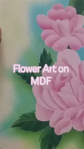 Easy flower painting on MDF | Simple & elegant 🌼