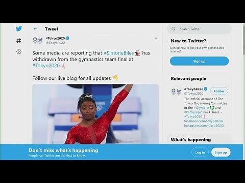 Simone Biles is out of the team finals after apparently suffering an injury