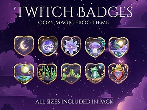 Frog Icons | Twitch Badge | Badge Crystal | Twitch Badge Subs | Moon | Channel Points | Discord | Sub Point | Twitch Reward | Magic | Bits - Etsy