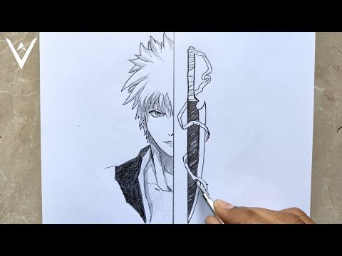How to Draw Ichigo Kurosaki Step by Step ✏️ | Bleach Anime Drawing Tutorial for Beginners