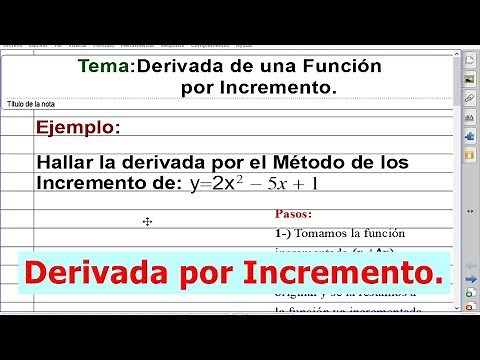 Derivada por el Método de Incremento.