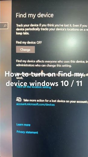 How to turn on find my device windows 10 / 11
