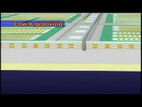Low-k grooving