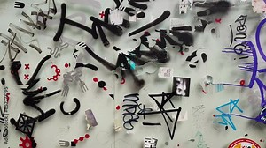 Stop motion animated ripped torn paper street posters. Urban textures. Graffiti on brick and concrete walls. Abstract grunge texture. Stop motion video animation. Hip Hop style Stock Video