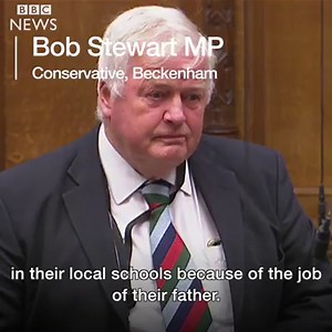 Bob Stewart says a teacher at his his son's school told the class not to talk to him because his dad is a Conservative MP. | BBC Politics