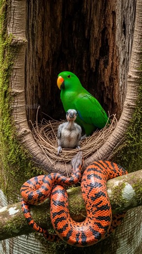 97M views · 1.1M reactions | Father Bird Fights Off Deadly Snake To Save It's Offspring! #rescue #animals #Wildlife | Paul Vu | Facebook