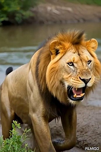 Lion vs warthog video #viral #animals @Balaramdas5457