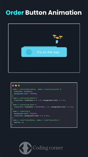 order button animation using HTML CSS JavaScript #coding #webdesign #viral #shorts