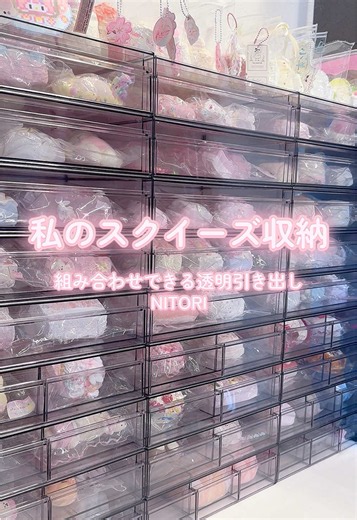 ニトリ 透明引き出しで作るスクイーズ収納 アイデア