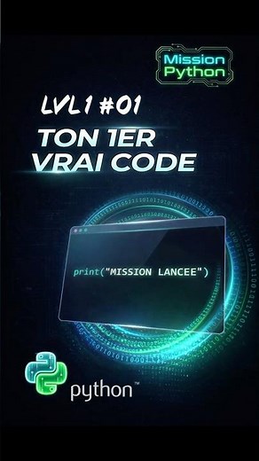 #101 Ton premier vrai code Python