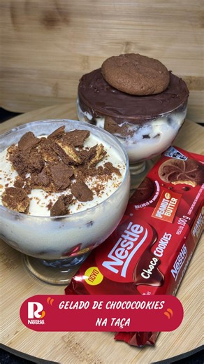 Auri Guimarães | É claro que eu aceitei o desafio 🤩 Pra essa sobremesa usei o novo sabor de Choco Cookies Peanut Butter da Nestlé 🤤 Gelado de Choco... | Instagram
