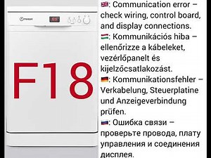 🔧 Indesit Dishwasher Error F18 – How to Fix | Communication Error | Help4Error