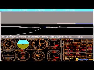 Microsoft Flight Simulator 4.0 gameplay (PC Game, 1989)