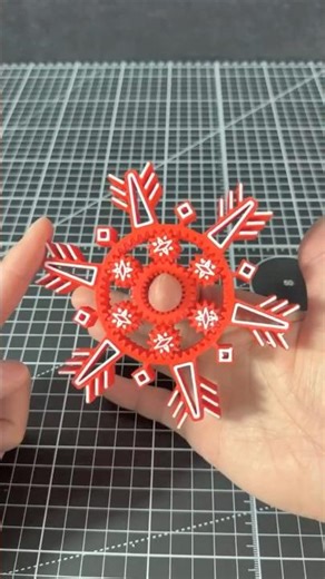 3D Printed Snowflake Planetary Gears Fidget Spinner #3dprinting #3dprinted #spinner #asmr #3dprint