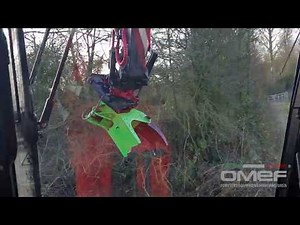 🟢 Tree shear OMEF "BIG INCH" BI300 working with Rototilt.