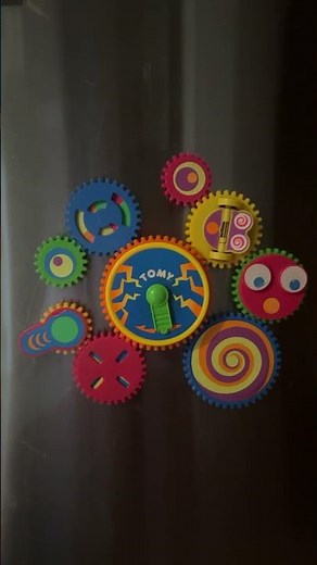 Tomy Gears spinning to Rolie Polie Olie Theme Song #tomy #gearation #roliepolieolie #gears
