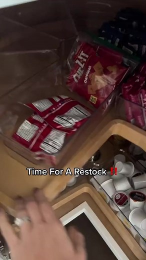 Restock o’clock! Everything is on my Amazon shop under lazy susan organization #kitchenorganization #lazysusan #homeorganization | Clipper City House