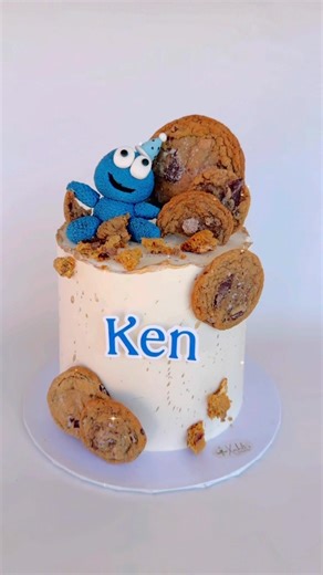 Cookie Monster birthday cake