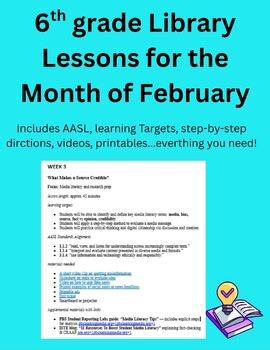 February 6th Grade Library Lessons | Black History, Genres & Book Hunt